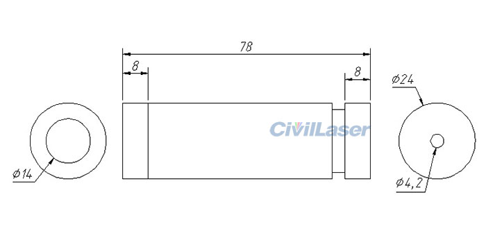 650nm thick laser module